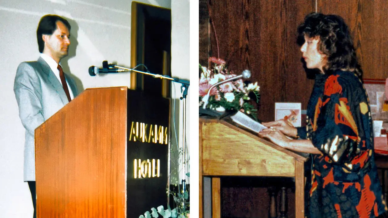 Dr. Gerd And Iris Eckstein at a conference